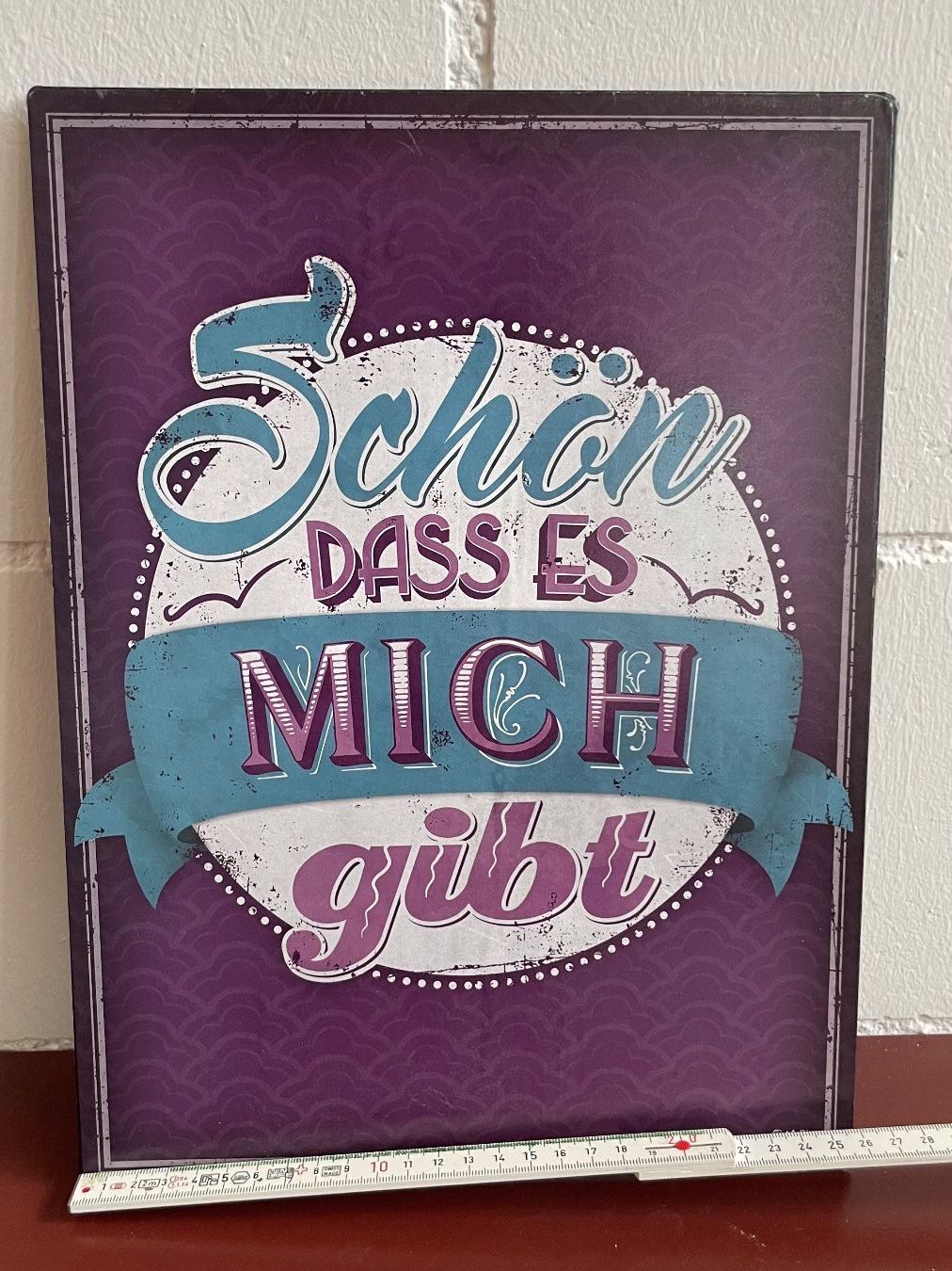 Insegne: Schild mit Spruch "Schön, dass es mich gibt" – Nuovo (secondo la descrizione) da Wald ZH venduto da shypi