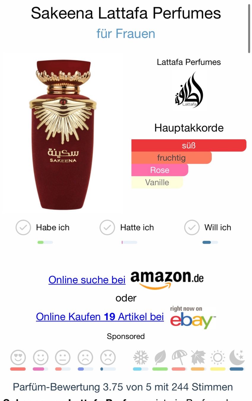 Lattafa Profumi & Eau de Toilette: Lattafa Sakeena EDP 5 ml Abfüllung. – Usato da Zürich venduto da deruja 2