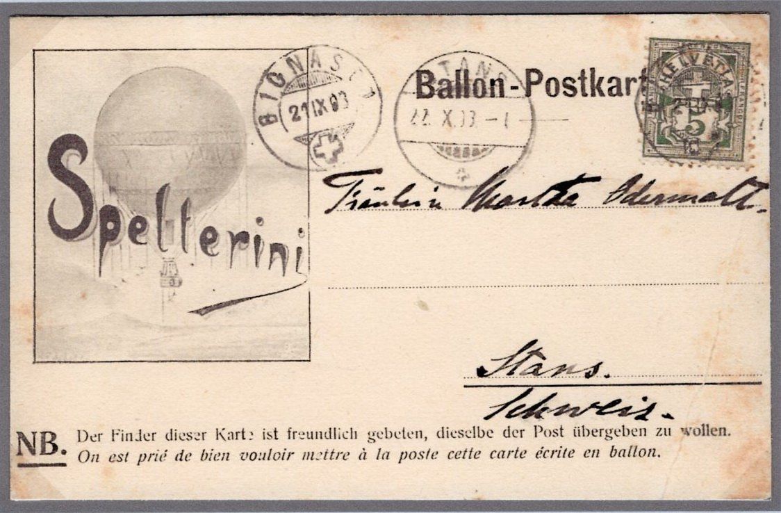 Cartoline: Spelterini Karte – Usato da Vilters venduto da Jere3943 1