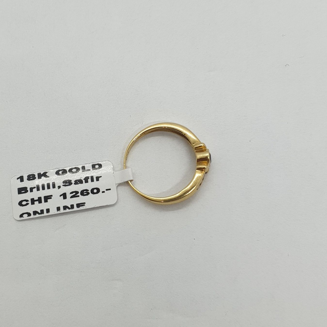 Anelli: Echt 18K Gold - Diamant, Saphir Ring – Usato da Luzern venduto da Luzern-Goldhaus 2