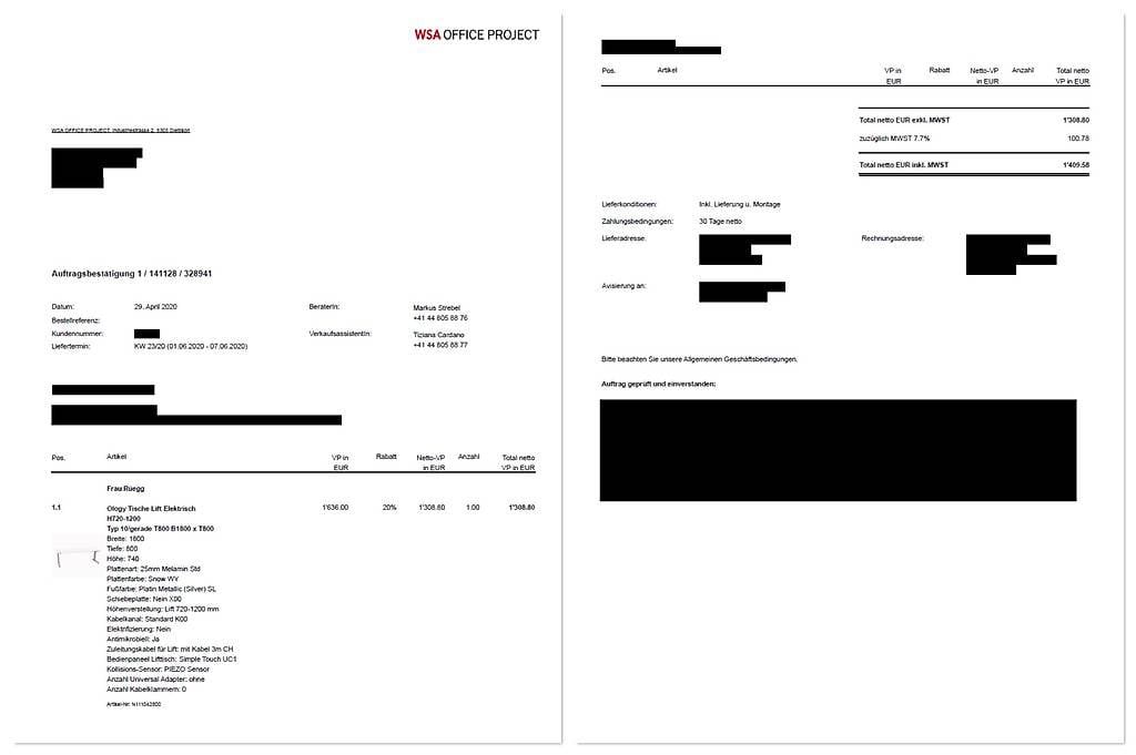 Scrivanie: Höhenverstellbarer Schreibtisch  – Usato da Steinmaur venduto da pas_frl9 3