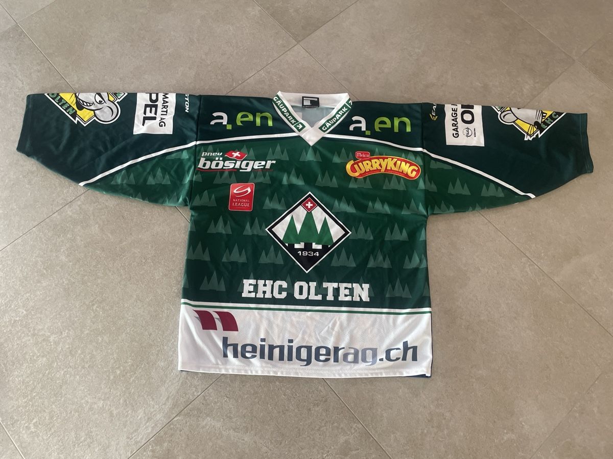 Canottiere & Pantaloni: Maillot/Trilot EHC Olten L mit autogramm Team – Usato da Genève venduto da jon_ydl8