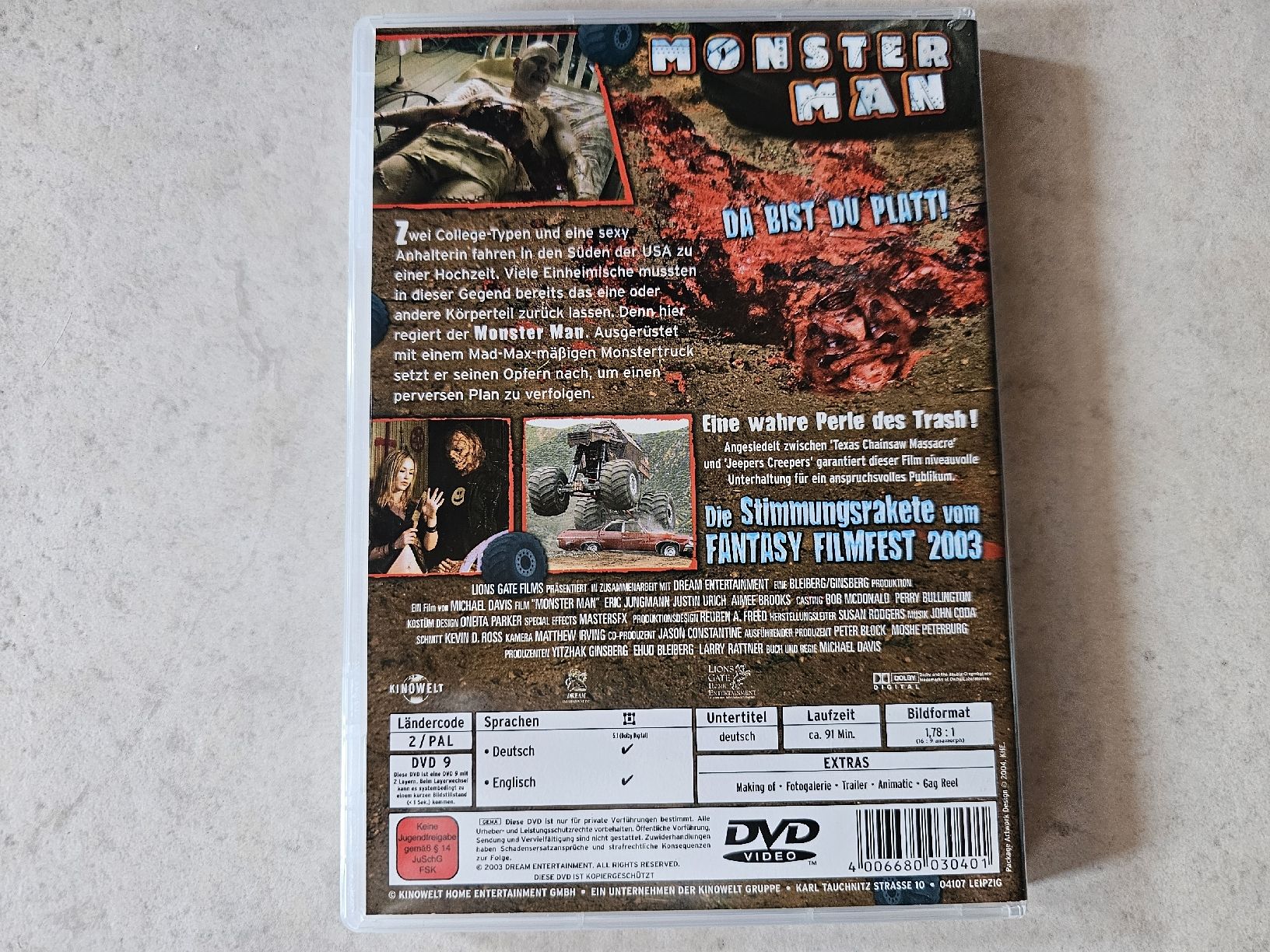 Alle DVDs: Monster Man  -  Die Hölle auf Rädern – Gebraucht aus Schneisingen von backstore24 1