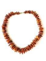 Sehr schöne handgeknüpfte Bernstein-Kette 60 cm