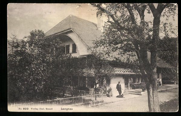 Cartes postales: Langnau, Strassenpartie mit Wohnhaus u.  – D'occasion à Berlin par bartko-reher