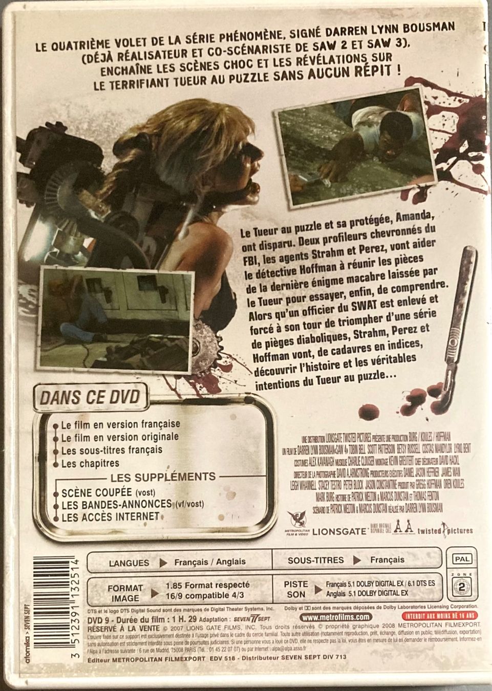Tutti i DVDs: SAW IV – Usato da Poliez-Pittet venduto da Newtown-Records 1