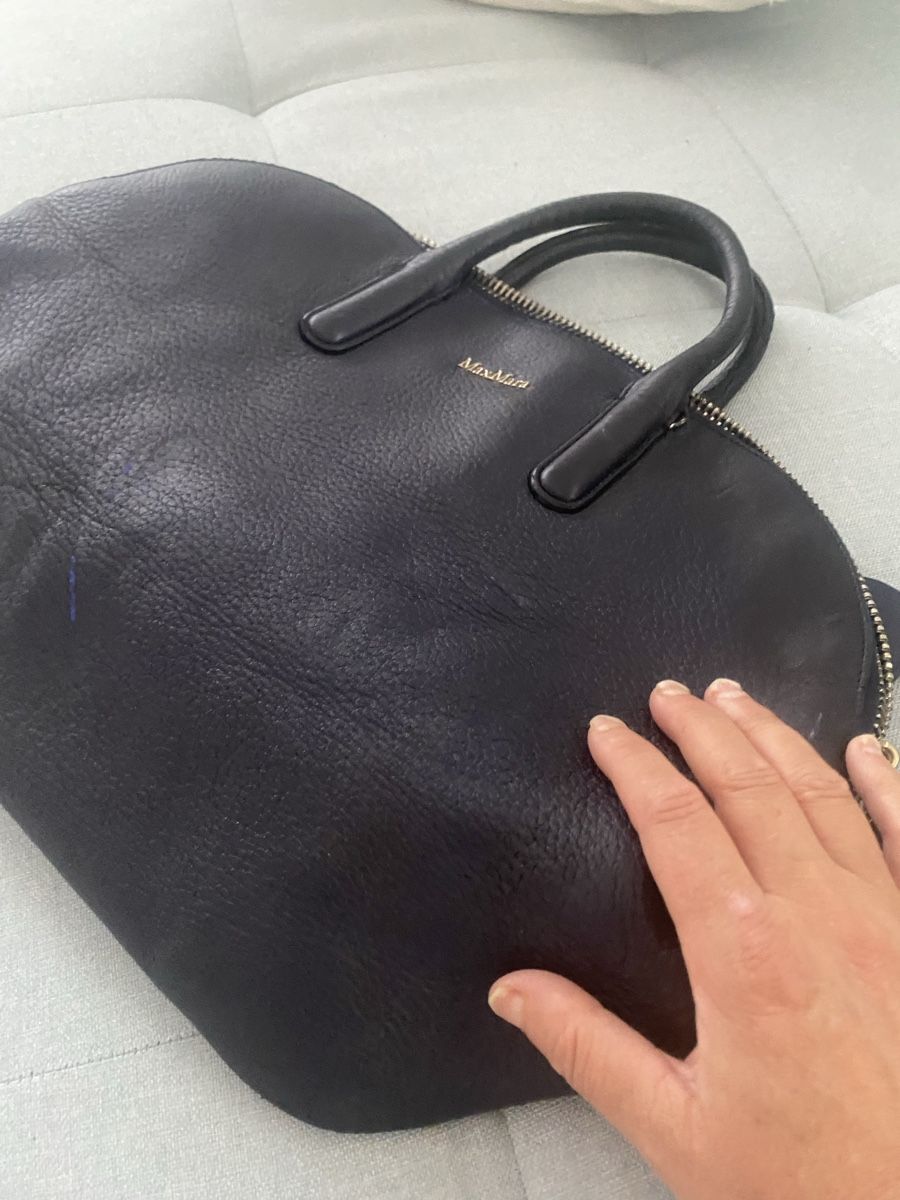 Max Mara Borse da donna: Max Mara sac à main cuir bleu marine – Usato da Brügg BE venduto da nou_8ht9 8