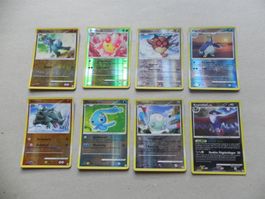 8 Pokémon Sammelkarten 2007 Text Deutsch 50-90 KP glänzend