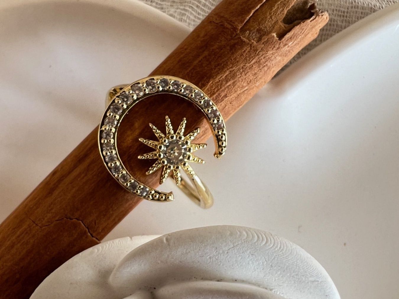Anelli: Bague Lune et étoile - Mond- und Sternring – Nuovo (secondo la descrizione) da Pully venduto da sunaddict 2