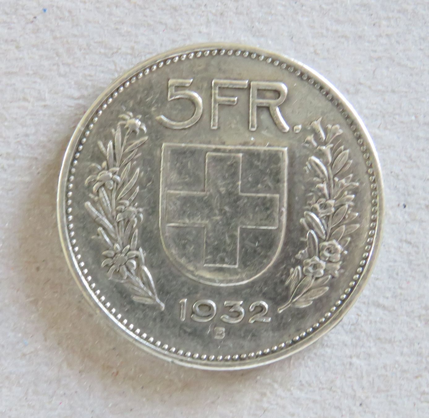 Alle Münzen: 5.- Fr.  1932, Silber – Gebraucht aus Kreuzlingen von Koi4