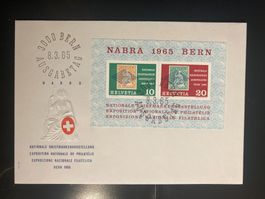 Schweiz 1965 Ersttagsbrief Block NABRA Bern nr.7