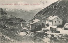 Julierpass GR Julier Hospiz Pferdekutsche Sorgfalt