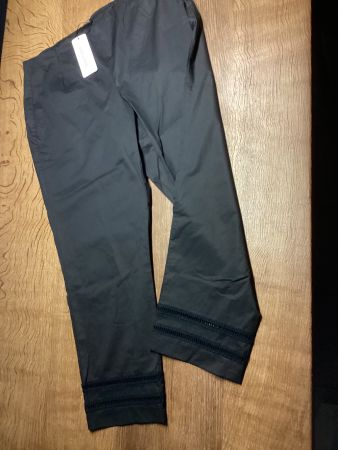 *stehmann* 7/8-HOSE GR.44/L schwarz mit Hohlsaum / NEU/OVP