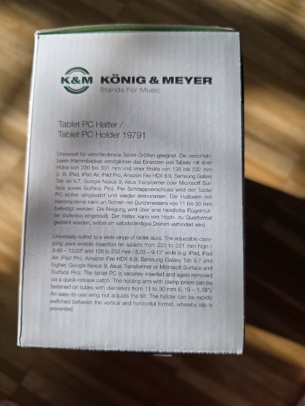 König & Meyer Fixations: Neu: K&M Tablet PC Halter 19791  – Neuf avec emballage d'origine à Aesch BL par immon 2