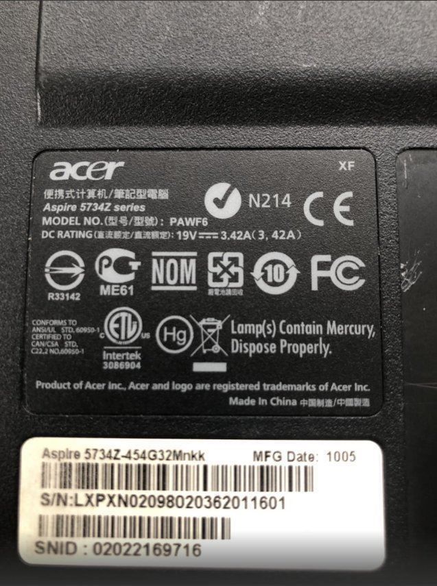 Notebooks: Notebook Acer Aspire 5734Z – Defekt aus MAGDEN von GoldenEagle2020 3