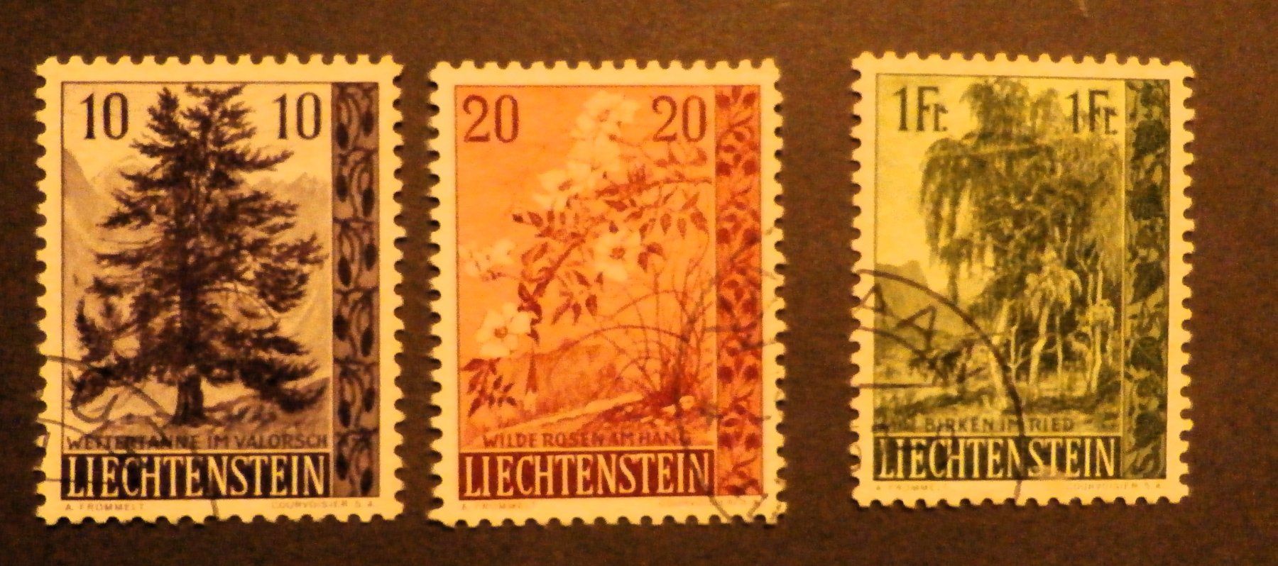 Alle Briefmarken: FL 1957 Heimatliche Bäume – Gebraucht aus Kehrsatz von Bernherb2