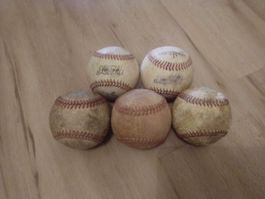 Gebrauchte Baseballs (harte Sorte), 5 Stück
