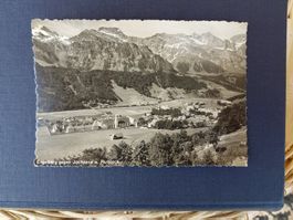 Antike Postkarte Engelberg gegen Jochpass und Hutstock