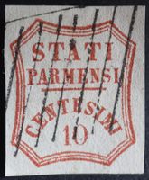 Parma MNr. 13 10 Centesimi gestempelt