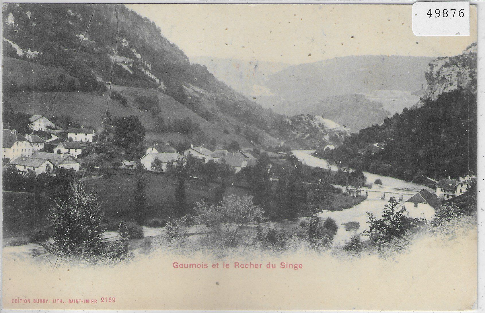 Cartoline postali: Goumois et le Rocher du Singe – Usato da Ettingen venduto da Kartenplanet