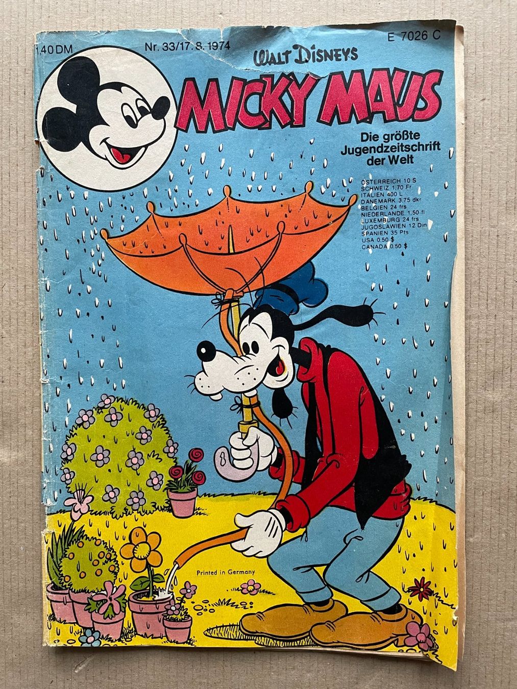 Comics: Micky Maus 1974, 1Heft – Gebraucht aus Pratteln von 66werni