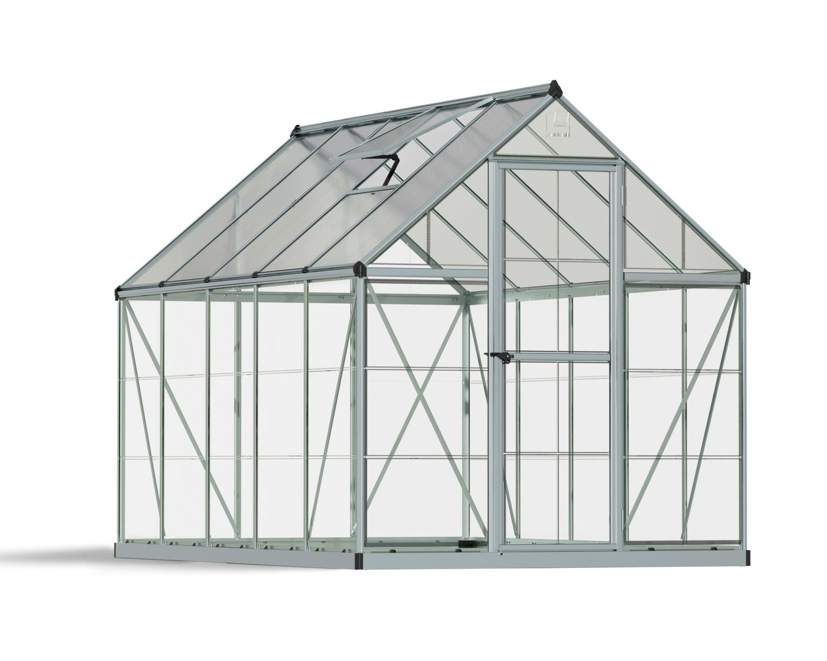 Gartenhäuser & Gewächshäuser: Gewächshaus Hybrid 2 x 3 silber – Neu und originalverpackt aus Erlinsbach von Home-World 1