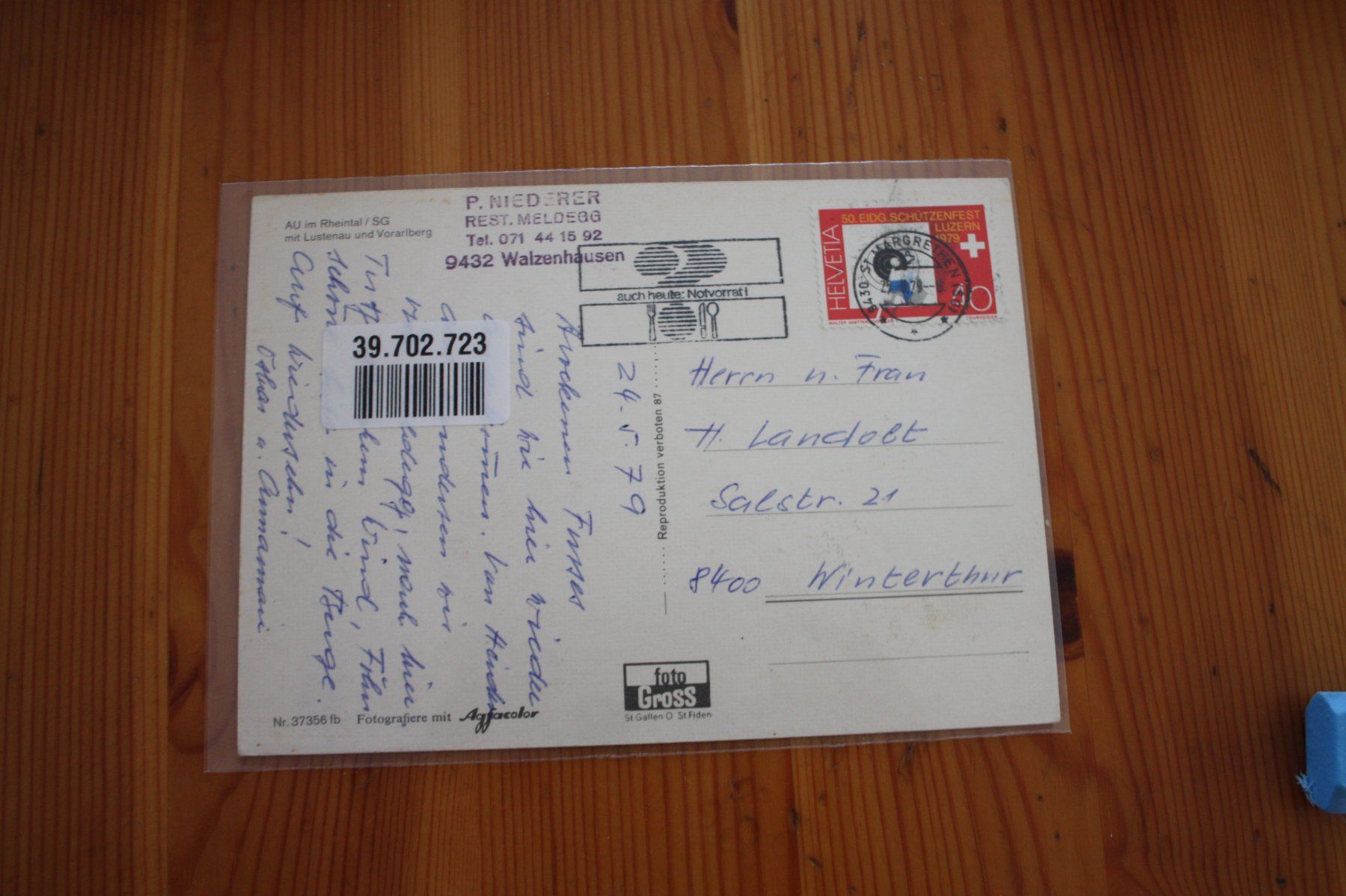 Cartoline postali: Au  Rheintal – Usato da Altstätten SG venduto da sulim 1