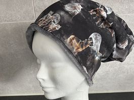 Wolf, Wölfe Fleece Beanie, Mütze, Kappe, Ökotex, Gr. 57 NEU