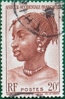 Briefmarke Elfenbeinküste 20F RF
