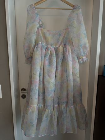 Selkie dress floral print puff sleeve new with tags