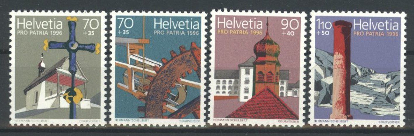 Alle Briefmarken: 1996, Pro Patria ** (3) – Gebraucht aus Willisau von Vollstempel