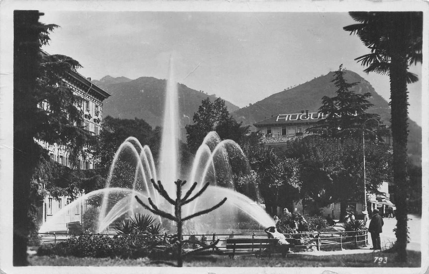 Cartoline postali: Lugano giardini pubblici – Usato da Biasca venduto da Blenio71