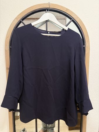 Windsor Damenbluse Dunkelblau Groesse 42 guter Zustand