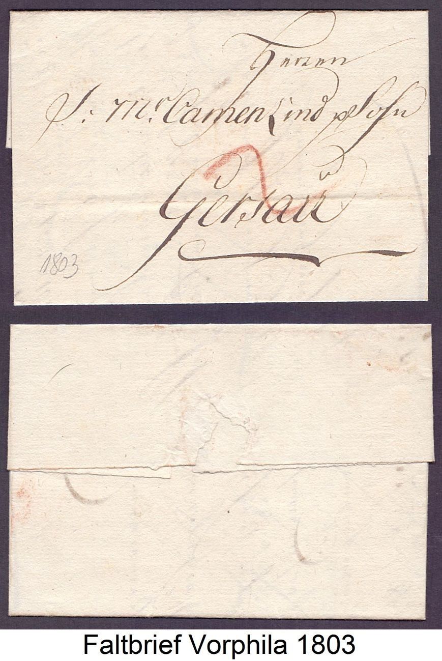 Tutti i francobolli: Faltbrief Vorphila 1803 – Usato da Flamatt venduto da samowarow