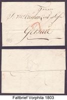 Faltbrief Vorphila 1803