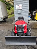 MTD Rasentraktor mit Schneeschild gebraucht rot schwarz