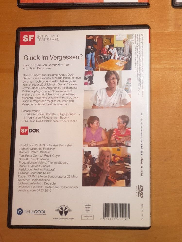 Tutti i DVDs: SF Dok "Glück im Vergessen?" DVD – Usato da Steffisburg venduto da FutureOne 1