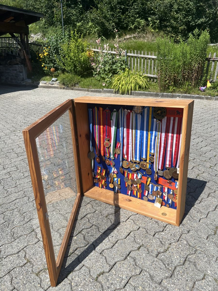 Vitrinen: Medaillenkasten aus robustem Holz – Gebraucht aus Flims Dorf von zen_765b 2