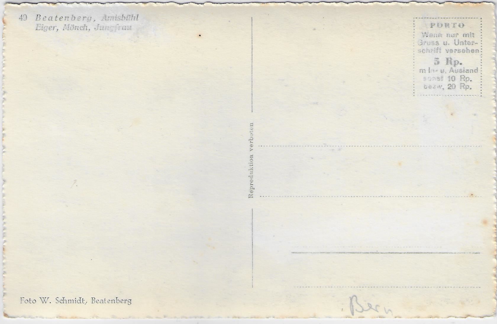 Cartoline postali: Beatenberg - Amisbühl im Winter en hiver – Antico da Ettingen venduto da Kartenplanet 1