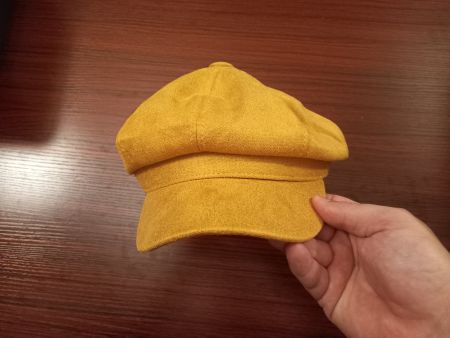 Baskenmütze aus Wildleder Still Gelb - Chapeau bérets