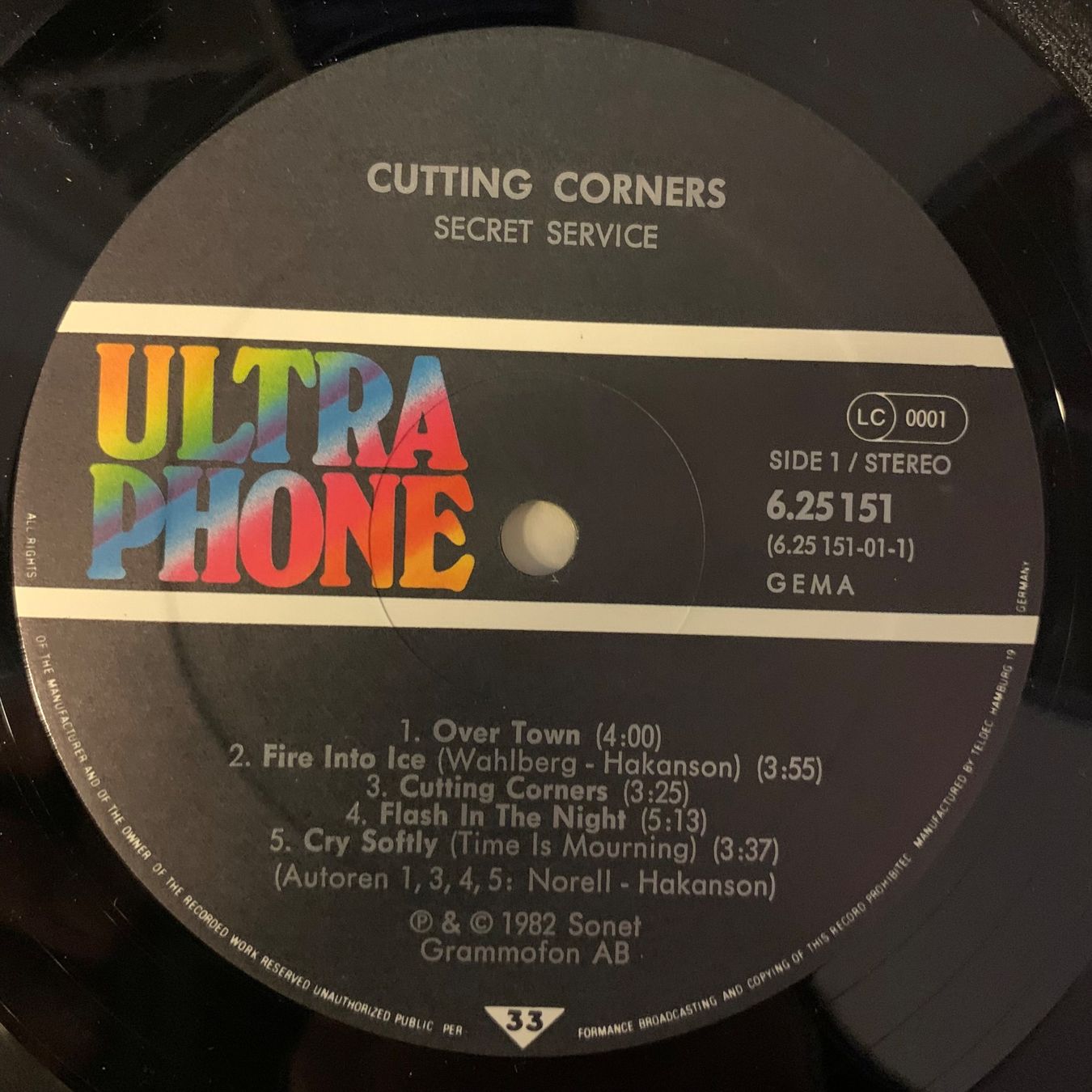 Dischi in vinile: Secret Service -"Cutting Corners" , Vinyl LP – Usato da Aesch BL venduto da BernisFlomi 2