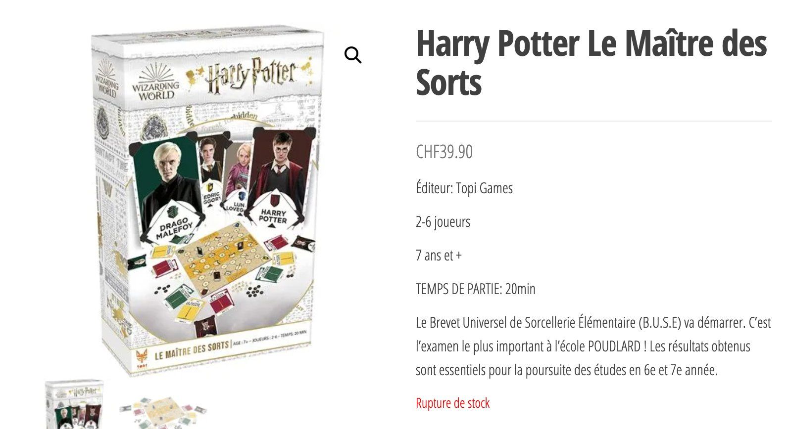 Giochi: Jeu Harry Potter complet / Spiel komplett – Nuovo (secondo la descrizione) da Lausanne venduto da indoarena 2