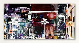 Ibiza Pop Art Kunst Funky Night Bild Stadt City Urban Palmen