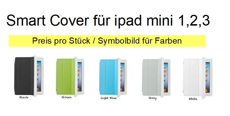 Apple Covers & Borse: ipad mini 1,2,3 Smart Cover Grün, Blau – Nuovo e nell'imballaggio originale da Ermatingen venduto da rik4rdo