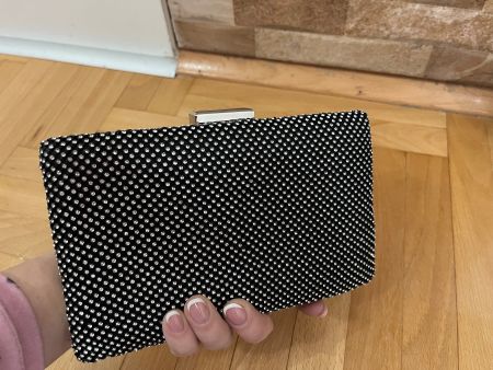 Clutch schwarze Damentasche mit Glitzer *NEU*
