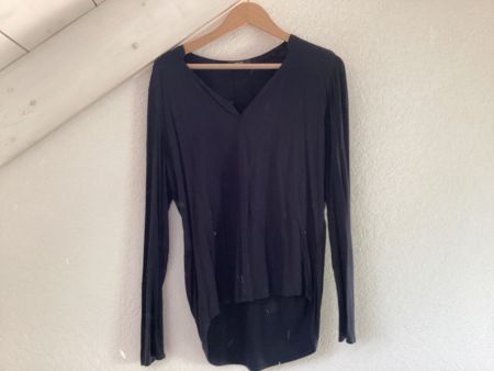 Schickes OPUS Damen Langarmshirt Gr. 42 dunkel blau