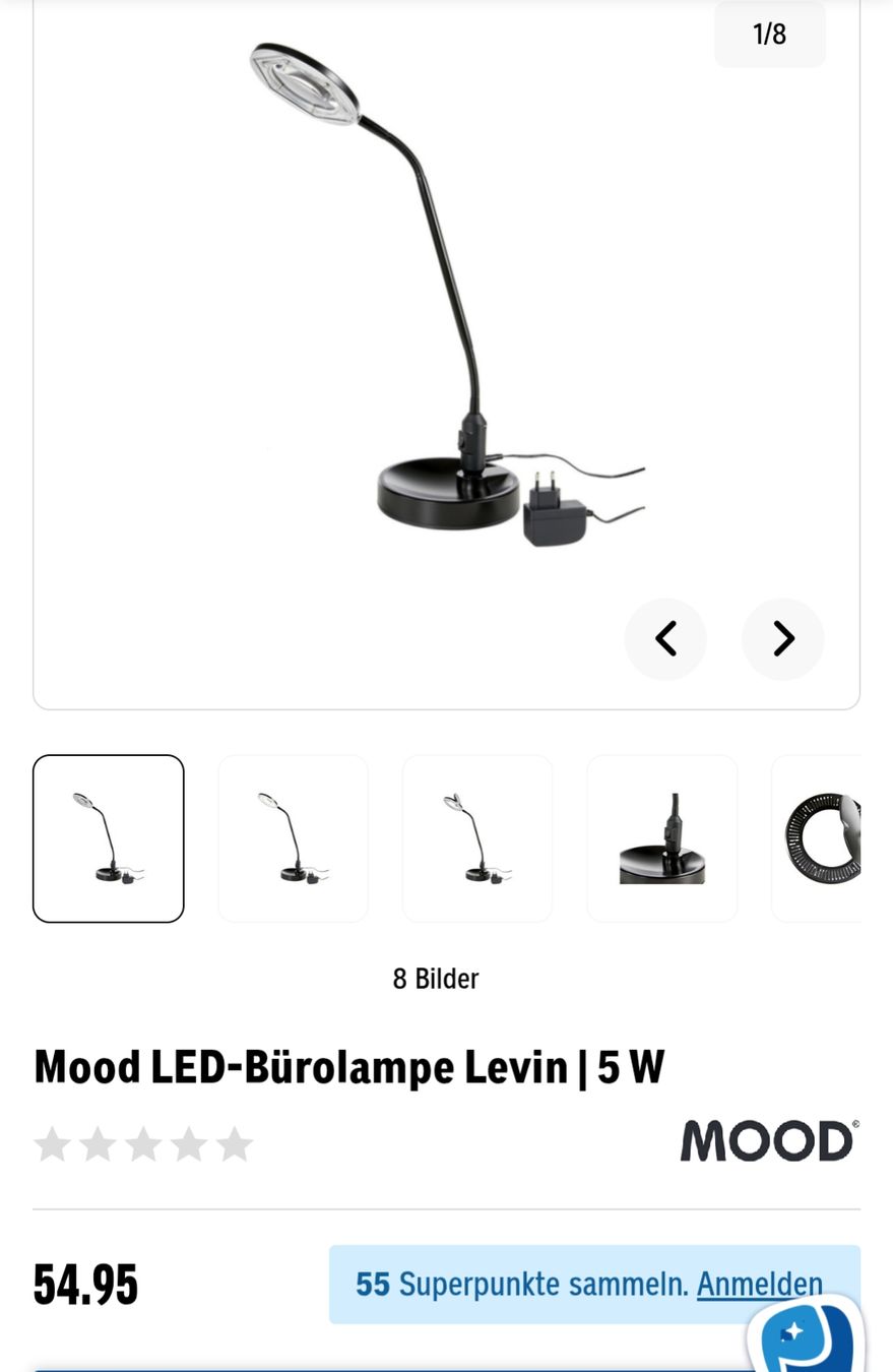 Lampade: Mood LED-Bürolampe Levin | 5 W – Usato da Steinmaur venduto da Ottelo 7