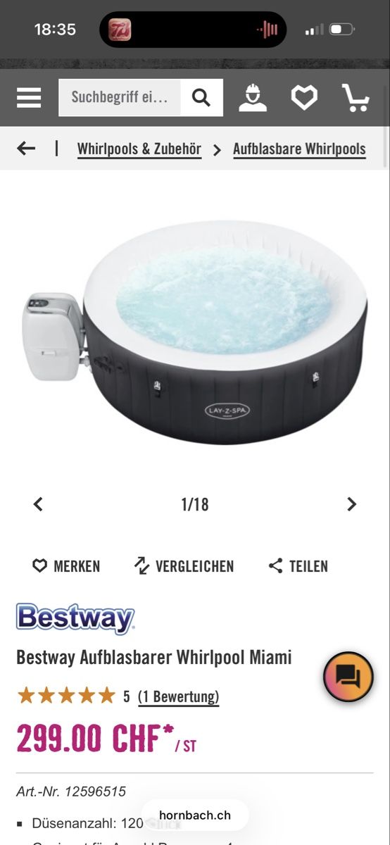Whirlpool: Whirlpool Lay-Z-Spa – Gebraucht aus Hergiswil NW von Kylee 1