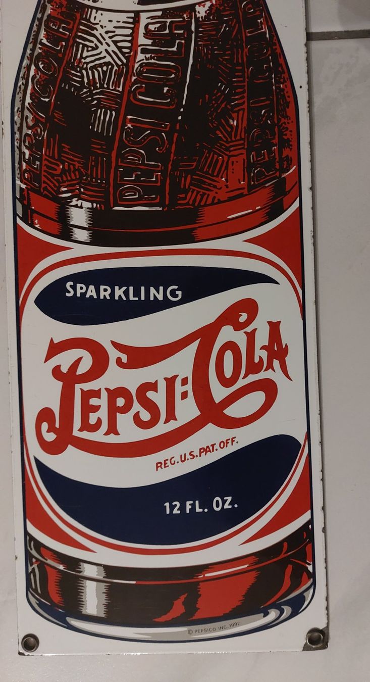 Pepsi Insegne: Emailschild Pepsi Cola plaque émaillée – Usato da Schenkon venduto da TG10 7