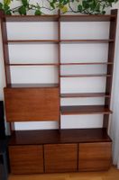 Echtes Palisander Büchergestell mit Korpus und Sekretär 1962